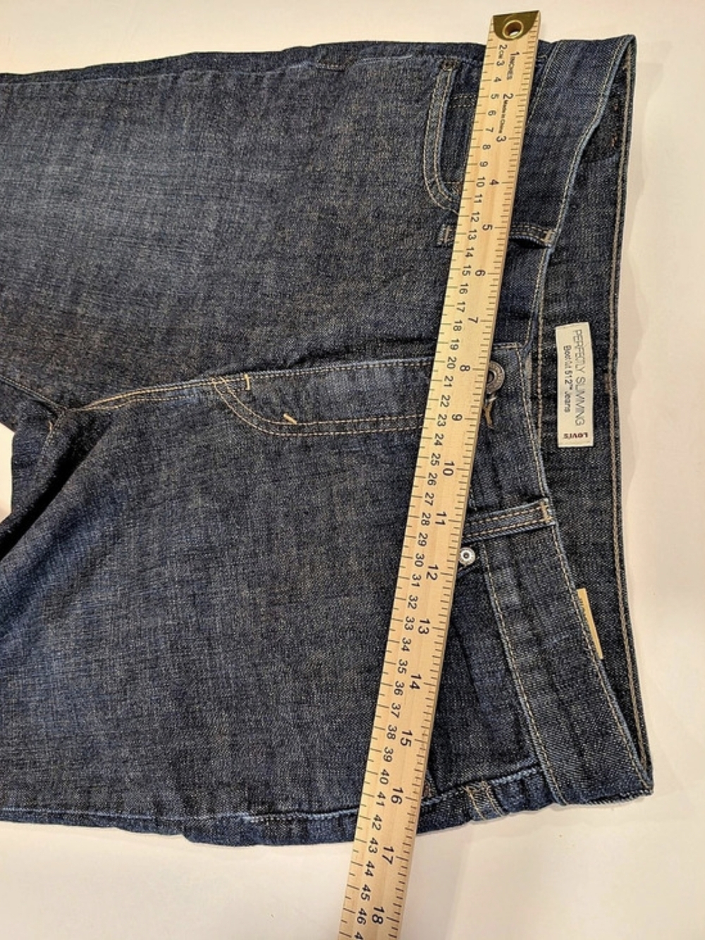 Levi's Perfectly Slimming Boot Cut 512 Jeans Boot Cut Jeans in Blue Waist 12 - Picture 12 of 15